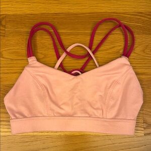 Pink Strappy Women's Sports Bra Old Navy